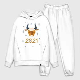 Мужской костюм хлопок OVERSIZE с принтом год быка 2021 в Петрозаводске,  |  | 2021 | бык | год быка | год коровы | новый год | символ года
