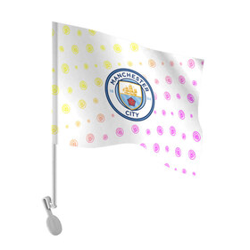 Флаг для автомобиля с принтом MANCHESTER CITY Манчестер Сити в Петрозаводске, 100% полиэстер | Размер: 30*21 см | city | club | footbal | logo | manchester | знак | клуб | логотип | логотипы | манчестер | символ | символы | сити | форма | футбол | футбольная | футбольный