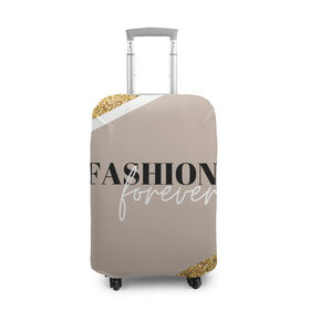 Чехол для чемодана 3D с принтом Мода навсегда в Петрозаводске, 86% полиэфир, 14% спандекс | двустороннее нанесение принта, прорези для ручек и колес | fashion | блеск | гламур | золото | мода | навсегда | сияние