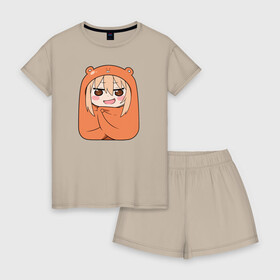 Женская пижама с шортиками хлопок с принтом Himouto! Umaru-chan  в Петрозаводске, 100% хлопок | футболка прямого кроя, шорты свободные с широкой мягкой резинкой | anime himouto | anime umaru | himoto | himouto | himouto umaru | himouto umaru chan | umaru | umaru chan | аниме | аниме умару | аниме химото | двуличная сестренка умару | умару | химото | химото умару тян