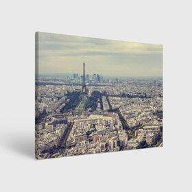 Холст прямоугольный с принтом Париж в Петрозаводске, 100% ПВХ |  | город | париж | улицы города | франция | эйфелевая башня