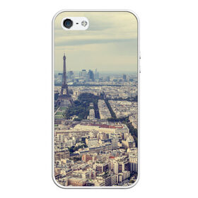 Чехол для iPhone 5/5S матовый с принтом Париж в Петрозаводске, Силикон | Область печати: задняя сторона чехла, без боковых панелей | город | париж | улицы города | франция | эйфелевая башня