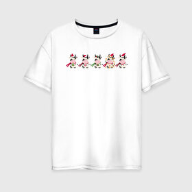 Женская футболка хлопок Oversize с принтом символ года в Петрозаводске, 100% хлопок | свободный крой, круглый ворот, спущенный рукав, длина до линии бедер
 | 2021 | бык | год быка | год коровы | новый год | символ года