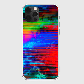 Чехол для iPhone 12 Pro Max с принтом Glitch color storm в Петрозаводске, Силикон |  | Тематика изображения на принте: clouds | color | glitch | gradient | storm | глитч | градиент | краски | небо | облака | шторм