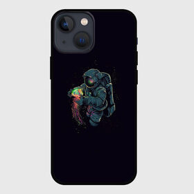 Чехол для iPhone 13 mini с принтом Космонавт в Петрозаводске,  |  | арт | астронавт | звезда | звёзды | инопланетная жизнь | инопланетянин | космонавт | космос | медуза | ночь | рисунок | скафандр