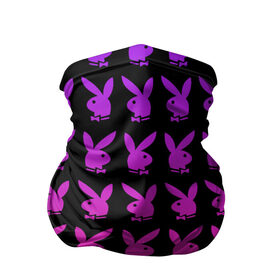 Бандана-труба 3D с принтом playboy в Петрозаводске, 100% полиэстер, ткань с особыми свойствами — Activecool | плотность 150‒180 г/м2; хорошо тянется, но сохраняет форму | black | pink | playboy | violet | плейбой | розовый | фиолетовый. | черный