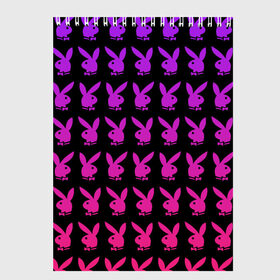 Скетчбук с принтом playboy в Петрозаводске, 100% бумага
 | 48 листов, плотность листов — 100 г/м2, плотность картонной обложки — 250 г/м2. Листы скреплены сверху удобной пружинной спиралью | black | pink | playboy | violet | плейбой | розовый | фиолетовый. | черный