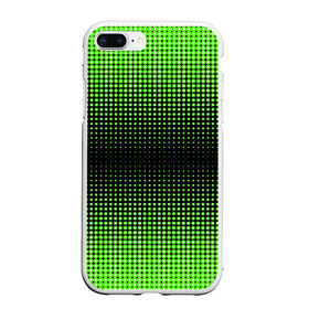 Чехол для iPhone 7Plus/8 Plus матовый с принтом Симметрия в Петрозаводске, Силикон | Область печати: задняя сторона чехла, без боковых панелей | зеленые круги | зеленый круг | паттерн точек | симметричность | симметрия | точки