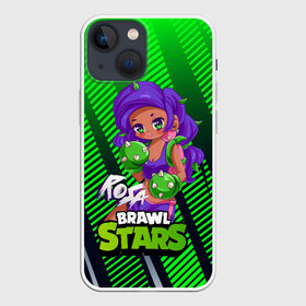 Чехол для iPhone 13 mini с принтом Rosa Brawl Stars в Петрозаводске,  |  | anime | brawl | brawl stars | brawlstars | brawl_stars | panny | rosa | аниме | бравл | бравлстарс | девочка | девушка | манга | роза | роса