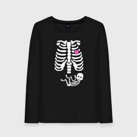 Женский лонгслив хлопок с принтом СКЕЛЕТ в Петрозаводске, 100% хлопок |  | dab | halloween | skeleton | арт | арт черепа | голова | дэб | кости | мертвец | мертвецы | праздник | праздник мёртвых | скелет | скелет dab | скелет дэб | хэллоуин | череп | черпа