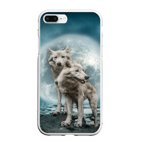 Чехол для iPhone 7Plus/8 Plus матовый с принтом Волки альбиносы в Петрозаводске, Силикон | Область печати: задняя сторона чехла, без боковых панелей | альбинос | волк | волки | волчата | волчонок | зверь