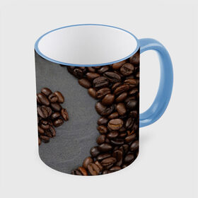 Кружка с принтом Люблю кофе в Петрозаводске, керамика | ёмкость 330 мл | Тематика изображения на принте: бариста | зерна | кофе | любитель кофе