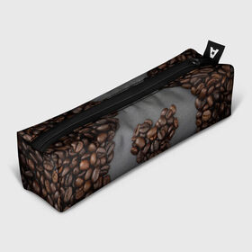 Пенал 3D с принтом Люблю кофе в Петрозаводске, 100% полиэстер | плотная ткань, застежка на молнии | бариста | зерна | кофе | любитель кофе