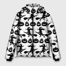 Мужская зимняя куртка 3D с принтом Halloween в Петрозаводске, верх — 100% полиэстер; подкладка — 100% полиэстер; утеплитель — 100% полиэстер | длина ниже бедра, свободный силуэт Оверсайз. Есть воротник-стойка, отстегивающийся капюшон и ветрозащитная планка. 

Боковые карманы с листочкой на кнопках и внутренний карман на молнии. | 31 октября | halloween | halowen | ведьма | день всех святых | джек | костюм | кровь | лого | монстр | надпись | праздник | приведение | призрак | светильник | символ | страшная | тыква | ужасы | хеллоуин | хеллуин