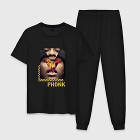 Мужская пижама хлопок с принтом Phonk SpaceGhostPurrp в Петрозаводске, 100% хлопок | брюки и футболка прямого кроя, без карманов, на брюках мягкая резинка на поясе и по низу штанин
 | Тематика изображения на принте: 1990 | asap | beast | clan | gucci | hype | mane | markese | memphis | mob | money | music | raider klan | rapping | rolle | space | style | wiz khalifa | баттл | мемфис | мода | музыка | пхонк | реп | рэп | стиль | тренд | тренды | фанк | фон