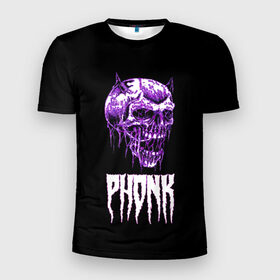Мужская футболка 3D спортивная с принтом Phonk в Петрозаводске, 100% полиэстер с улучшенными характеристиками | приталенный силуэт, круглая горловина, широкие плечи, сужается к линии бедра | hip | hip hop | hop | phonk | rap | skull | рэп | фонк | хип | хип хоп | хоп | череп