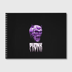 Альбом для рисования с принтом Phonk в Петрозаводске, 100% бумага
 | матовая бумага, плотность 200 мг. | hip | hip hop | hop | phonk | rap | skull | рэп | фонк | хип | хип хоп | хоп | череп