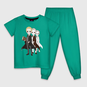 Детская пижама хлопок с принтом Драко в Петрозаводске, 100% хлопок |  брюки и футболка прямого кроя, без карманов, на брюках мягкая резинка на поясе и по низу штанин
 | draco malfoy | harry potter | vdzabma | гарри поттер | драко малфой | дрейко малфой