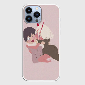 Чехол для iPhone 13 Pro Max с принтом ZERO TWO AND HIRO CUTE в Петрозаводске,  |  | Тематика изображения на принте: anime | children | kiss | waifu | zero two | аниме | аска | вайфу | герой | дети | евангелион | зеро ту | любимый во франксе | манга | отаку | поцелуй | хиро