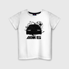 Детская футболка хлопок с принтом BMW M5 E39 в Петрозаводске, 100% хлопок | круглый вырез горловины, полуприлегающий силуэт, длина до линии бедер | bmw | bmw5series | bmwe39 | m5 | mperformance | mpower