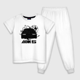 Детская пижама хлопок с принтом BMW M5 E39 в Петрозаводске, 100% хлопок |  брюки и футболка прямого кроя, без карманов, на брюках мягкая резинка на поясе и по низу штанин
 | bmw | bmw5series | bmwe39 | m5 | mperformance | mpower