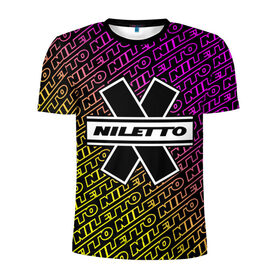 Мужская футболка 3D спортивная с принтом НИЛЕТТО / Niletto в Петрозаводске, 100% полиэстер с улучшенными характеристиками | приталенный силуэт, круглая горловина, широкие плечи, сужается к линии бедра | hip | hop | logo | music | nileto | niletto | rap | знак | лого | логотип | логотипы | любимка | музыка | музыкант | нилето | нилетто | рэп | символ | символы | хип | хоп