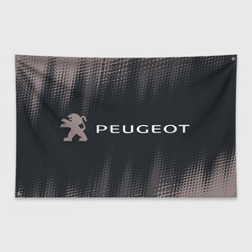 Флаг-баннер с принтом PEUGEOT Пежо в Петрозаводске, 100% полиэстер | размер 67 х 109 см, плотность ткани — 95 г/м2; по краям флага есть четыре люверса для крепления | 