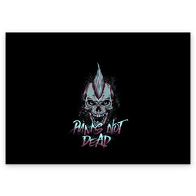 Поздравительная открытка с принтом PUNKS NOT DEAD в Петрозаводске, 100% бумага | плотность бумаги 280 г/м2, матовая, на обратной стороне линовка и место для марки
 | Тематика изображения на принте: anarchy | dead | musick | punk | rock | skull | анархия | музыка | панк | рок | череп