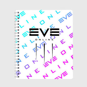 Тетрадь с принтом EVE ONLINE ИВ ОНЛАЙН в Петрозаводске, 100% бумага | 48 листов, плотность листов — 60 г/м2, плотность картонной обложки — 250 г/м2. Листы скреплены сбоку удобной пружинной спиралью. Уголки страниц и обложки скругленные. Цвет линий — светло-серый
 | echo | echoes | eve | game | games | logo | online | space | ев онлайн | ев эхо | еве | ив онлайн | ив эхо | игра | игры | космос | лого | логотип | логотипы | онлайн | символ | символы | эхо | эхос