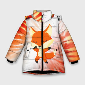 Зимняя куртка для девочек 3D с принтом ЛИСИЧКА FOXY в Петрозаводске, ткань верха — 100% полиэстер; подклад — 100% полиэстер, утеплитель — 100% полиэстер. | длина ниже бедра, удлиненная спинка, воротник стойка и отстегивающийся капюшон. Есть боковые карманы с листочкой на кнопках, утяжки по низу изделия и внутренний карман на молнии. 

Предусмотрены светоотражающий принт на спинке, радужный светоотражающий элемент на пуллере молнии и на резинке для утяжки. | animals | fox | foxes | foxy | ginger | животные | лис | лиса | лисенок | лисий | лисица | лисицы | лисичка | лисички | лисы | лисята | оранжевый