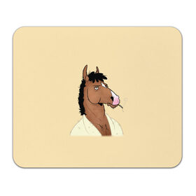 Коврик для мышки прямоугольный с принтом Конь БоДжек в Петрозаводске, натуральный каучук | размер 230 х 185 мм; запечатка лицевой стороны | bojack horseman | бо | бо джек | говорящий конь | джек | диана | кентавр | кони | конь | конь бо джек | мистер подхвост | мульт | мультфильм | тодд