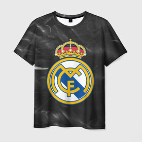 Мужская футболка 3D с принтом REAL MADRID / РЕАЛ МАДРИД в Петрозаводске, 100% полиэфир | прямой крой, круглый вырез горловины, длина до линии бедер | football | logo | madrid | real | realmadrid | sport | клуб | лого | логотип | логотипы | мадрид | реал | реалмадрид | символ | символы | спорт | форма | футбол | футбольная
