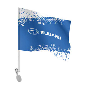 Флаг для автомобиля с принтом SUBARU / Субару в Петрозаводске, 100% полиэстер | Размер: 30*21 см | auto | logo | moto | subaru | symbol | авто | автомобиль | гонки | знак | лого | логотип | логотипы | марка | машина | мото | символ | символы | субару