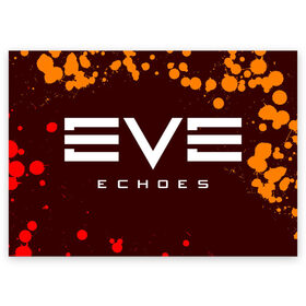 Поздравительная открытка с принтом EVE ECHOES / ИВ ЭХО в Петрозаводске, 100% бумага | плотность бумаги 280 г/м2, матовая, на обратной стороне линовка и место для марки
 | Тематика изображения на принте: echo | echoes | eve | game | games | logo | online | space | ев онлайн | ев эхо | еве | ив онлайн | ив эхо | игра | игры | космос | лого | логотип | логотипы | онлайн | символ | символы | эхо | эхос