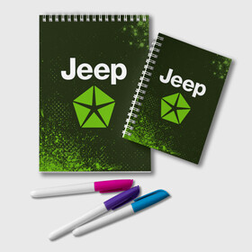 Блокнот с принтом JEEP Джип в Петрозаводске, 100% бумага | 48 листов, плотность листов — 60 г/м2, плотность картонной обложки — 250 г/м2. Листы скреплены удобной пружинной спиралью. Цвет линий — светло-серый
 | auto | jeep | logo | moto | symbol | авто | автомобиль | гонки | джип | знак | лого | логотип | логотипы | марка | машина | мото | символ | символы