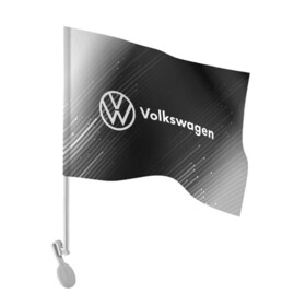 Флаг для автомобиля с принтом VOLKSWAGEN / Фольксваген в Петрозаводске, 100% полиэстер | Размер: 30*21 см | auto | logo | moto | symbol | volkswagen | авто | автомобиль | гонки | знак | лого | логотип | логотипы | марка | машина | мото | символ | символы | фольксваген