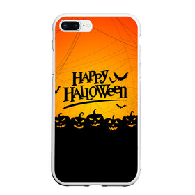 Чехол для iPhone 7Plus/8 Plus матовый с принтом HALLOWEEN в Петрозаводске, Силикон | Область печати: задняя сторона чехла, без боковых панелей | halloween | праздник хэллоуин | страшный | тыква. | ужас | хэллоуин | хэллоуин 2020