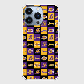 Чехол для iPhone 13 Pro с принтом LA LAKERS | ЛЕЙКЕРС в Петрозаводске,  |  | bryant | james | jordan | kobe | la lakers | lakers | lebron | nba | брайант | брайнт | джеймс | джордан | коби | леброн | лейкерс | лэйкерс | мамба | нба | черная