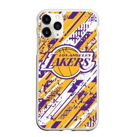 Чехол для iPhone 11 Pro матовый с принтом LAKERS | ЛЕЙКЕРС в Петрозаводске, Силикон |  | 