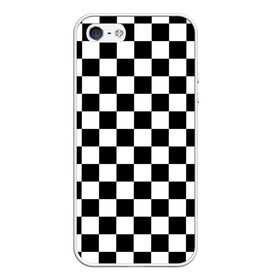 Чехол для iPhone 5/5S матовый с принтом Шахматка в Петрозаводске, Силикон | Область печати: задняя сторона чехла, без боковых панелей | абстракция | в клетку | игра | клетка | клеточка | тренд | черно белая | черно белая клетка | шахматка | шахматная клетка | шахматы