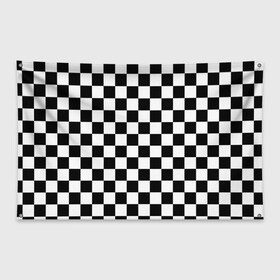 Флаг-баннер с принтом Шахматка в Петрозаводске, 100% полиэстер | размер 67 х 109 см, плотность ткани — 95 г/м2; по краям флага есть четыре люверса для крепления | Тематика изображения на принте: абстракция | в клетку | игра | клетка | клеточка | тренд | черно белая | черно белая клетка | шахматка | шахматная клетка | шахматы