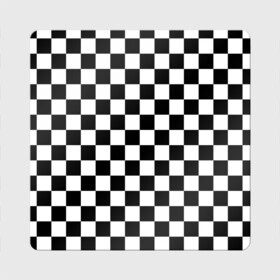 Магнит виниловый Квадрат с принтом Шахматка в Петрозаводске, полимерный материал с магнитным слоем | размер 9*9 см, закругленные углы | абстракция | в клетку | игра | клетка | клеточка | тренд | черно белая | черно белая клетка | шахматка | шахматная клетка | шахматы