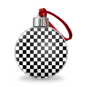 Ёлочный шар с принтом Шахматка в Петрозаводске, Пластик | Диаметр: 77 мм | абстракция | в клетку | игра | клетка | клеточка | тренд | черно белая | черно белая клетка | шахматка | шахматная клетка | шахматы