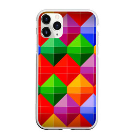 Чехол для iPhone 11 Pro Max матовый с принтом Цветные ромбы в Петрозаводске, Силикон |  | ромб | ромбы | цвет | цвета | цветные ромбы