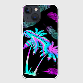 Чехол для iPhone 13 mini с принтом Неоновое лето в Петрозаводске,  |  | брызги | вселенная | детская | для девочки | космос | красота | лето | мальчик | неон | пальма | пальмы | перо | перышко | пляж | потерялся | радуга | яркая