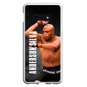 Чехол для Samsung S10E с принтом Anderson Silva в Петрозаводске, Силикон | Область печати: задняя сторона чехла, без боковых панелей | Тематика изображения на принте: ahmat | anderson | mma | silva | ufc | андерсон | ахмат | бои без правил | микс файт | мма | силва | сильва