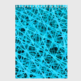 Скетчбук с принтом GARD$ER в Петрозаводске, 100% бумага
 | 48 листов, плотность листов — 100 г/м2, плотность картонной обложки — 250 г/м2. Листы скреплены сверху удобной пружинной спиралью | Тематика изображения на принте: abstraction | acidic | blue | lines | mesh | shapes | surface | texture | абстракция | кислотный | линии | поверхность | сетка | текстура | формы