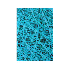 Обложка для паспорта матовая кожа с принтом GARD$ER в Петрозаводске, натуральная матовая кожа | размер 19,3 х 13,7 см; прозрачные пластиковые крепления | abstraction | acidic | blue | lines | mesh | shapes | surface | texture | абстракция | кислотный | линии | поверхность | сетка | текстура | формы
