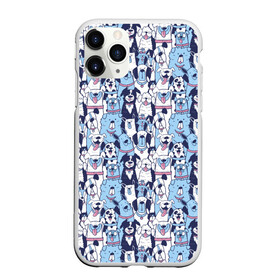 Чехол для iPhone 11 Pro Max матовый с принтом МИЛЫЕ ПЕСИКИ в Петрозаводске, Силикон |  | dog | husky | pattern | добрый | милый | паттерн | пес | песик | собака | собачка | хакси