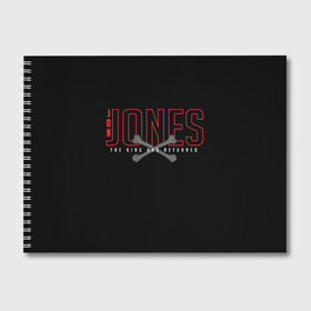 Альбом для рисования с принтом Jon Bones Jones в Петрозаводске, 100% бумага
 | матовая бумага, плотность 200 мг. | Тематика изображения на принте: bones | jon | jones | mma | ufc | боец | джон | джонс | единоборства | кости | кость | мма | смешанные | юфс